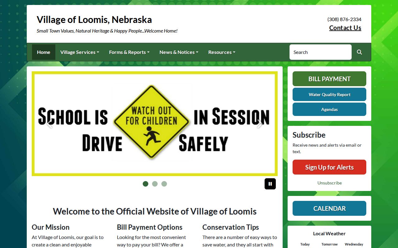 Official Village of Bertrand public website