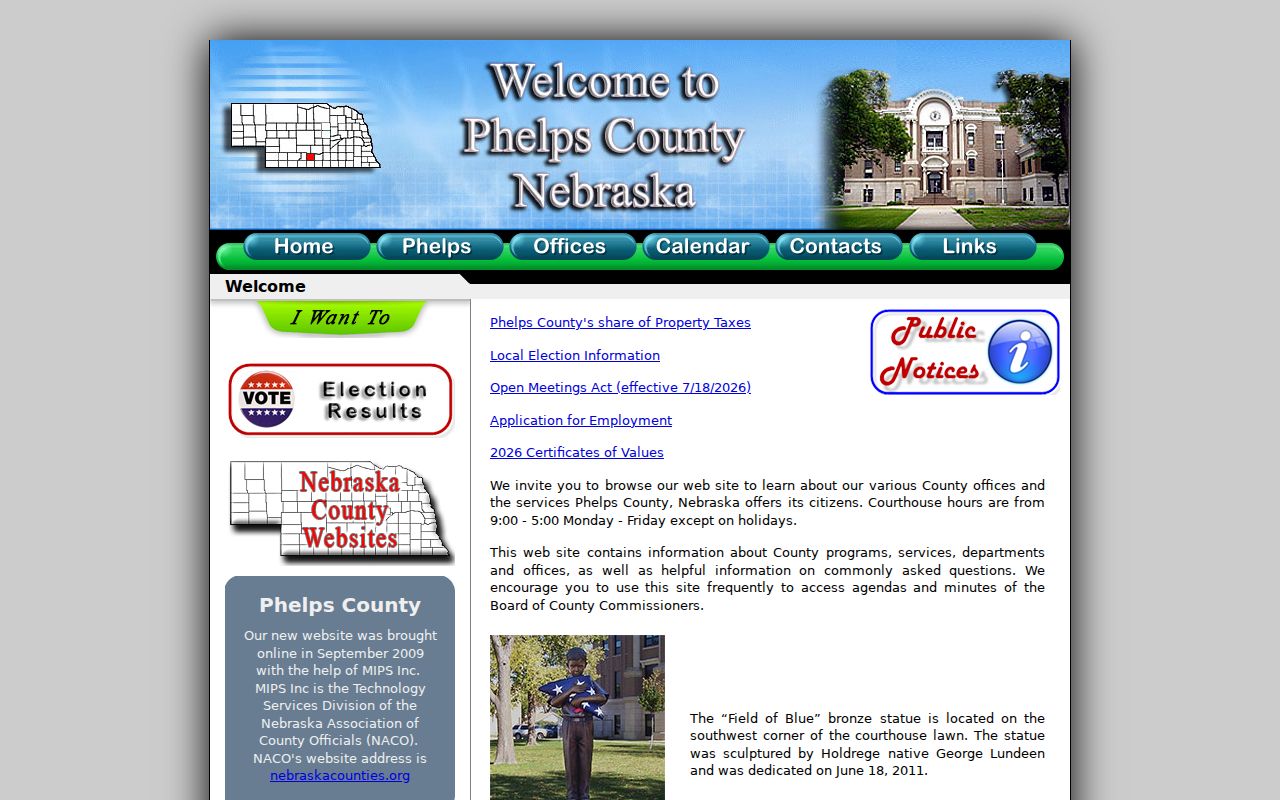 Official Phelps County government landing page